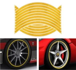 Wheel Hub Decal Sticker Reflective Stripes For 16/17/18 In Motorcycle & Car Rims 23 Wheel Hub Decal Sticker Reflective Stripes For 16/17/18 In Motorcycle & Car Rims -Gearup Co. Store american legend rider red wheel hub decal sticker reflector motorcycle biker 29115275157