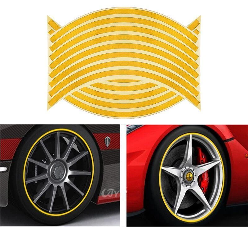 Wheel Hub Decal Sticker Reflective Stripes For 16/17/18 In Motorcycle & Car Rims 11 Wheel Hub Decal Sticker Reflective Stripes For 16/17/18 In Motorcycle & Car Rims - Image 11
