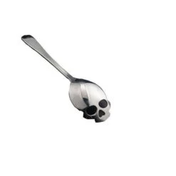 Stainless Steel Skull Spoon For Tea -Gearup Co. Store american legend rider spoons silver cool skull spoon motorcycle biker 3605646639173