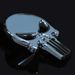 3D Metal Goth Skull Waterproof Decal Sticker -Gearup Co. Store american legend rider stickers silver goth skull decal sticker motorcycle biker 3554036842565