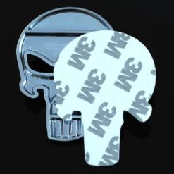 3D Metal Goth Skull Waterproof Decal Sticker -Gearup Co. Store american legend rider stickers silver goth skull decal sticker motorcycle biker 3554036875333