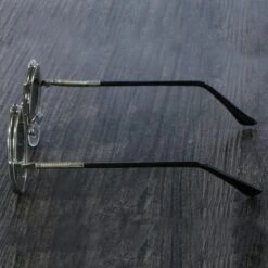 Steampunk Flip-Up Round Double Lens Sunglasses -Gearup Co. Store american legend rider sunglasses black 3 pairs left steampunk circular double sun glasses motorcycle biker 3640809947205