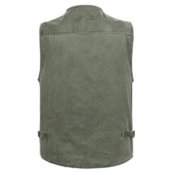 Multi-Pocket Casual Vest -Gearup Co. Store american legend rider vests s dark grey multi pocket casual vest motorcycle biker 3642185449541