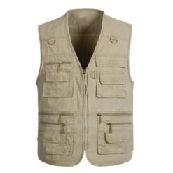 Multi-Pocket Casual Vest -Gearup Co. Store american legend rider vests s dark grey multi pocket casual vest motorcycle biker 3642185482309