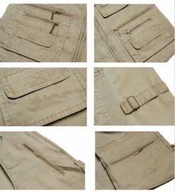 Multi-Pocket Casual Vest -Gearup Co. Store american legend rider vests s dark grey multi pocket casual vest motorcycle biker 3642195443781