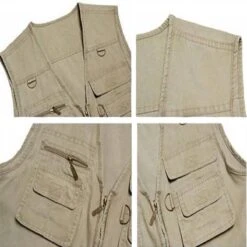 Multi-Pocket Casual Vest -Gearup Co. Store american legend rider vests s dark grey multi pocket casual vest motorcycle biker 3728685105221