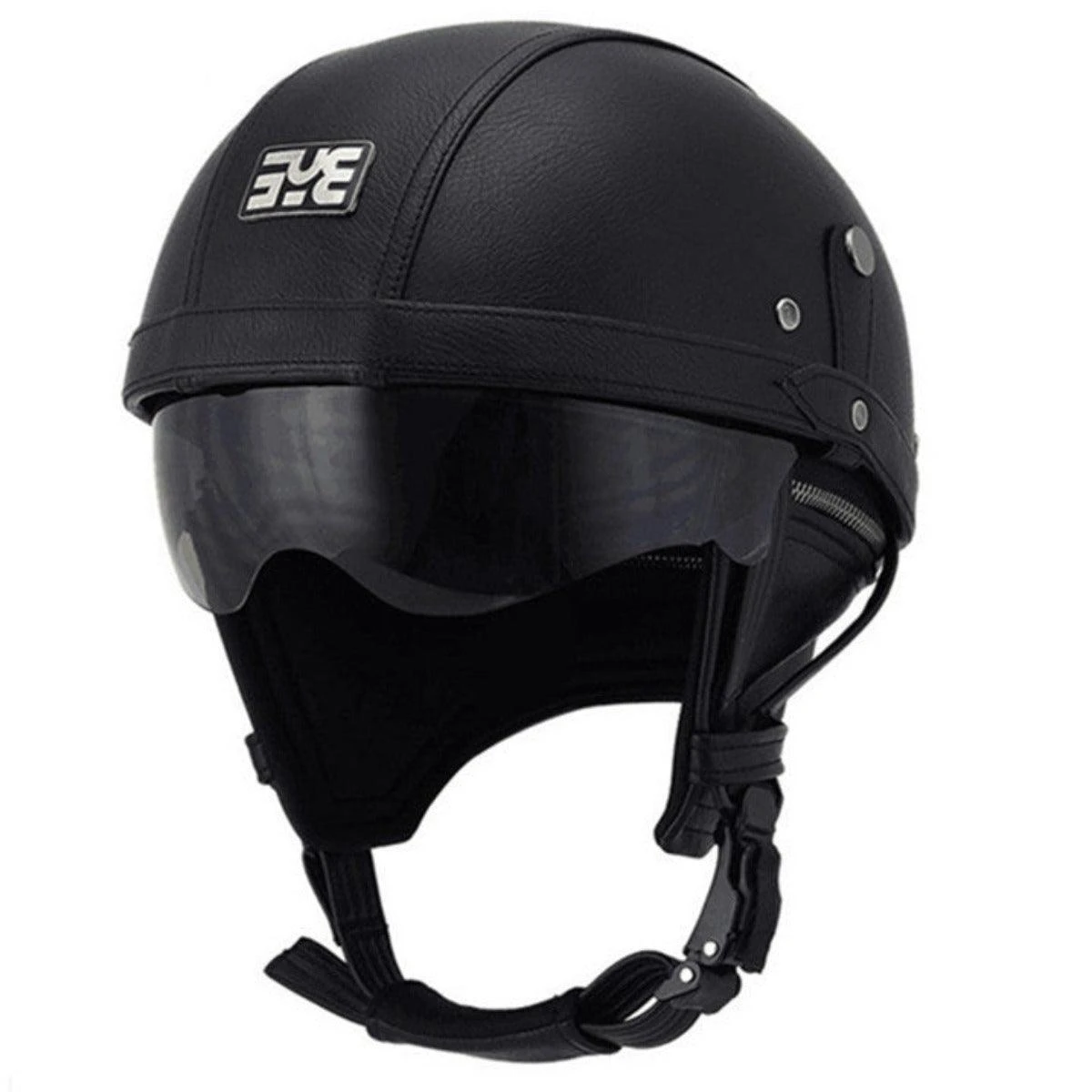 Handmade Leather German Motorcycle Helmet 2 Handmade Leather German Motorcycle Helmet - Image 2