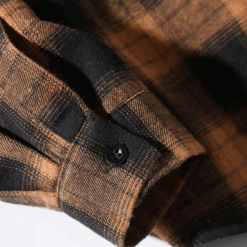 Men's Classic Plaid Flannel Shirt, Black/Yellow -Gearup Co. Store black yellow 7