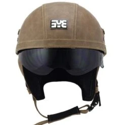 Handmade Leather German Motorcycle Helmet 10 Handmade Leather German Motorcycle Helmet -Gearup Co. Store brown german helmet with zipper