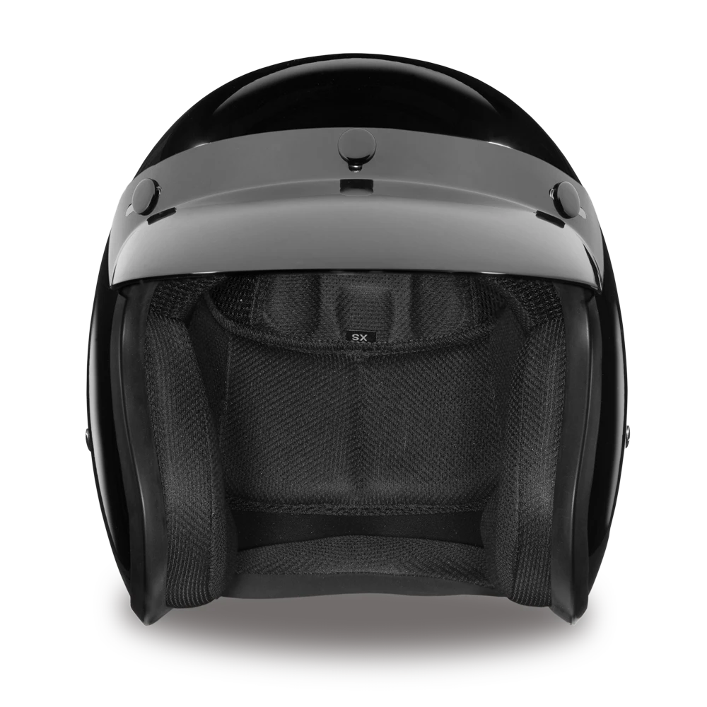 Daytona D.O.T Hi-Gloss Cruiser Black Helmet 2 Daytona D.O.T Hi-Gloss Cruiser Black Helmet - Image 2