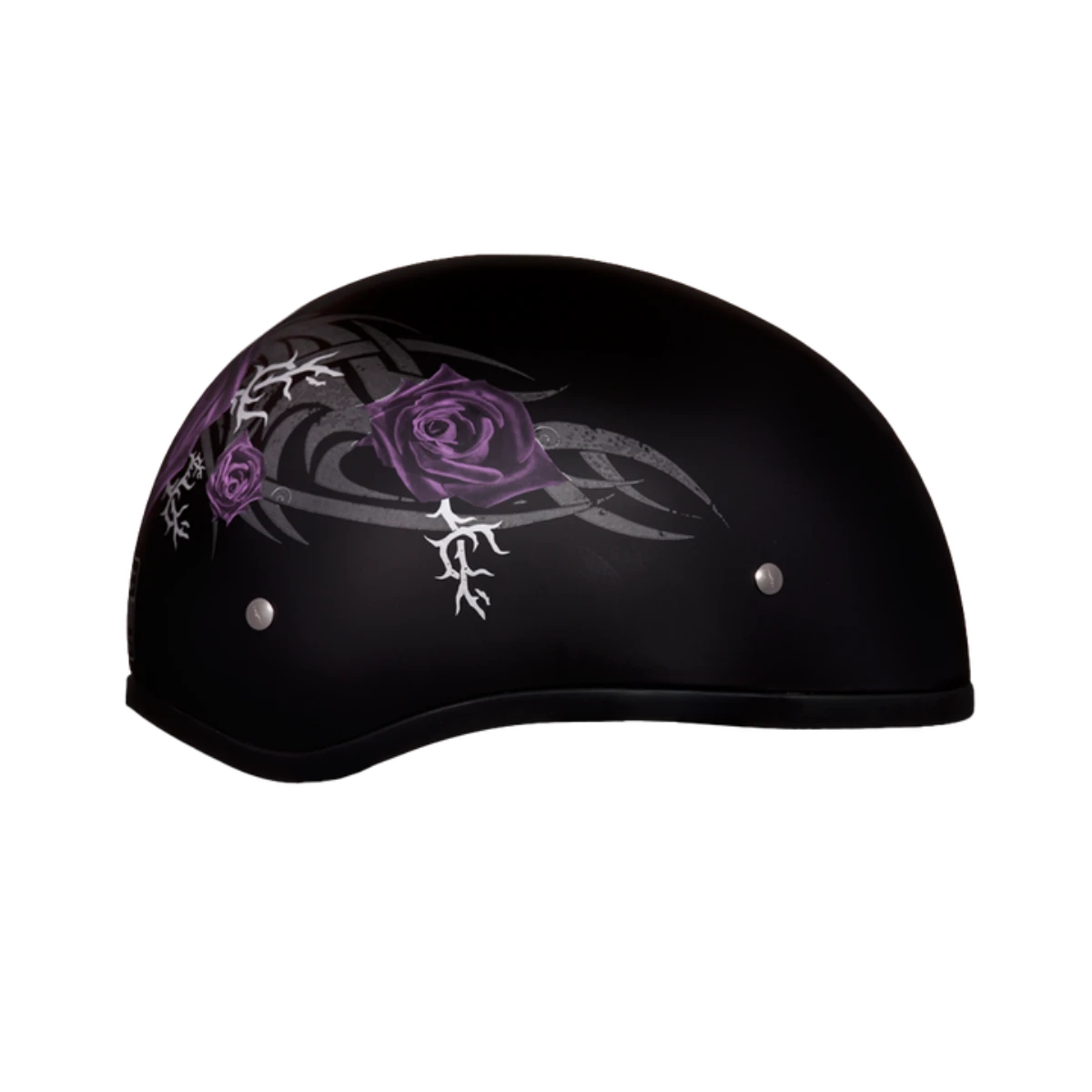 Daytona D.O.T Skull Cap - W/Purple Rose Helmet 5 Daytona D.O.T Skull Cap - W/Purple Rose Helmet - Image 5