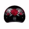 Daytona D.O.T Skull Cap - W/Rose Helmet