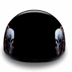 Daytona D.O.T Skull Wings Cap Helmet -Gearup Co. Store d6 skw 5