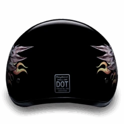 Daytona D.O.T Skull Wings Cap Helmet -Gearup Co. Store d6 skw 6