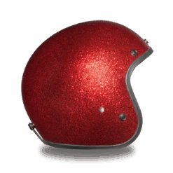 Daytona D.O.T. Cruiser Red Metal Flake Motorcycle Open Face Helmet, XS-2XL, Red -Gearup Co. Store dc7 rd 3
