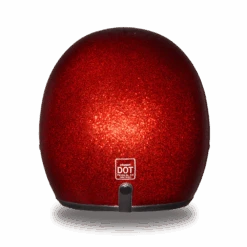 Daytona D.O.T. Cruiser Red Metal Flake Motorcycle Open Face Helmet, XS-2XL, Red -Gearup Co. Store dc7 rd 4