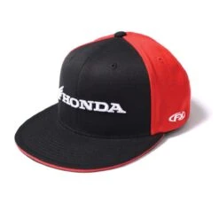 Factory Effex Honda Horizontal Flexi-Style Hat, Black/Red