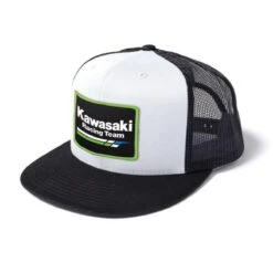 Factory Effex Kawasaki Racing Snapback Hat, White/Black