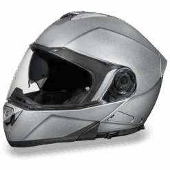 Daytona D.O.T. Glide Silver Metallic Modular Motorcycle Helmet