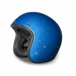 Daytona D.O.T. Cruiser Blue Metal Flake Motorcycle Open Face Helmet -Gearup Co. Store oylHhzrF