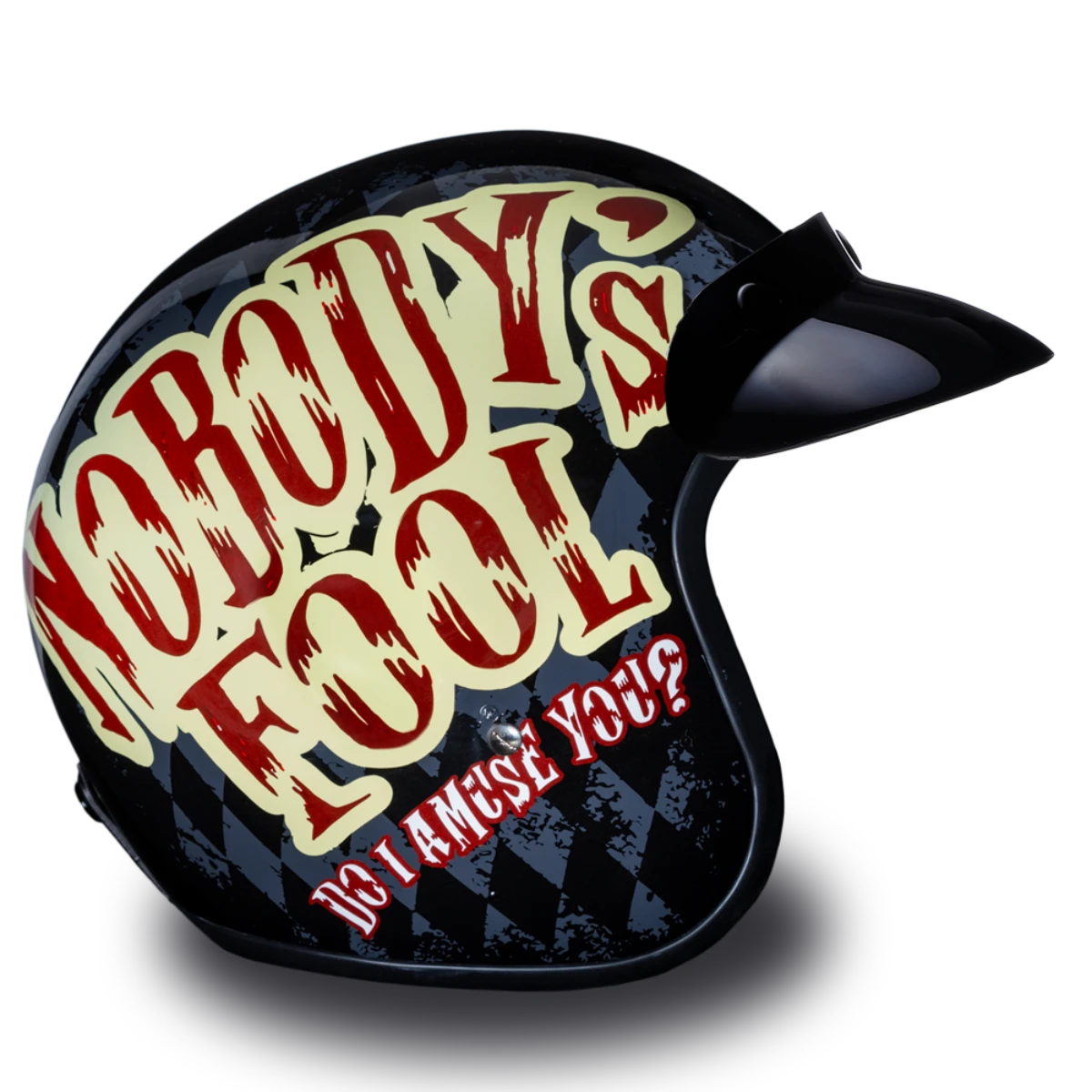 Daytona D.O.T. Cruiser W/ Joker Motorcycle Open Face 3/4 Shell Helmet 3 Daytona D.O.T. Cruiser W/ Joker Motorcycle Open Face 3/4 Shell Helmet - Image 3