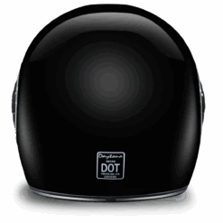 Daytona D.O.T Retro Hi-Gloss Black W/Chrome Accents -Gearup Co. Store p.13949.3 r1 a 3