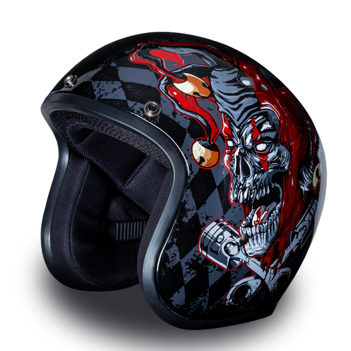 Daytona D.O.T. Cruiser W/ Joker Motorcycle Open Face 3/4 Shell Helmet 6 Daytona D.O.T. Cruiser W/ Joker Motorcycle Open Face 3/4 Shell Helmet - Image 6