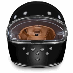 Daytona D.O.T Retro Hi-Gloss Black W/Chrome Accents