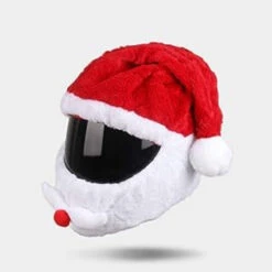Cool Motorcycle Helmet Cover - Santa Claus
