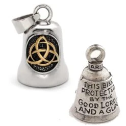Father & Son Celtic Knot Gremlin Bell With This Bike Protected By The Good Lord Bell Bundle
